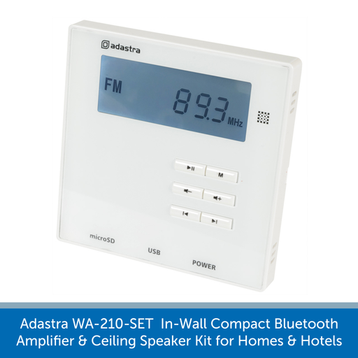 A amplifier for the Adastra WA-210-SET  In-Wall Compact Bluetooth Amplifier and Ceiling Speaker Kit for Homes and Hotels