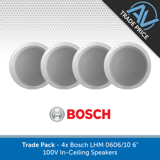 Trade Pack - 4x Bosch LHM 0606/10 6" 100V In-Ceiling Speakers