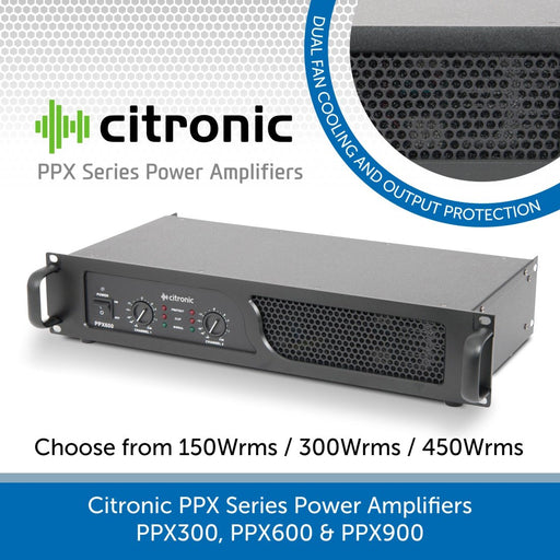 Citronic PPX Series Power Amplifiers - PPX300, PPX600 & PPX900