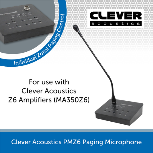 Clever Acoustics PM Z6 Paging Microphone for Z6 Series Amplifiers