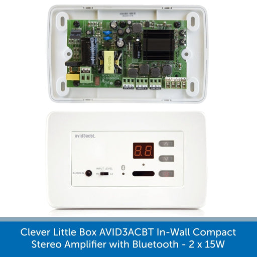 Clever Little Box AVID3ACBT In-Wall Compact Stereo Amplifier with Bluetooth