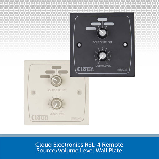 Cloud Electronics RSL-4 Remote Source/Volume Level Wall Plate