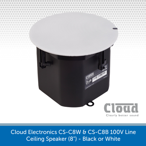 The Cloud Electronics CS-C8W is available with a white grill