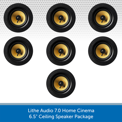 Lithe Audio 7.0 Home Cinema 6.5" Ceiling Speaker Package - 7 x 01556