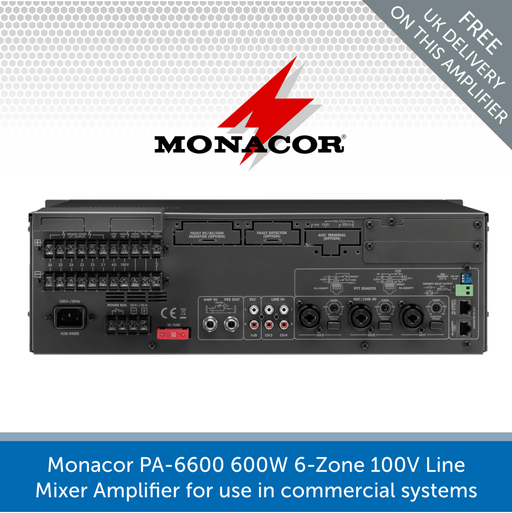 Showing the back of a Monacor PA-6600