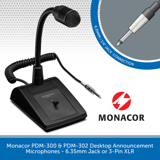 Monacor PDM-300 Desktop Announcement Microphones 