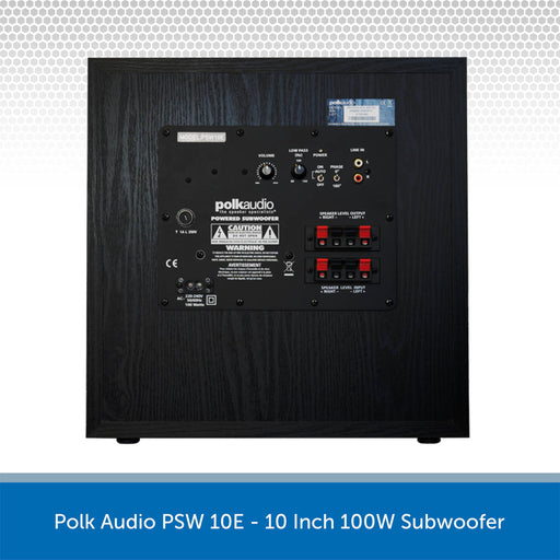 Polk Audio PSW 10E - 10 Inch 100W Subwoofer