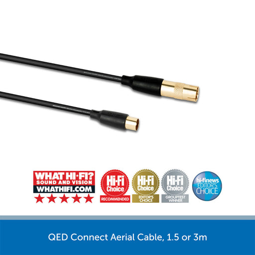 QED Connect Aerial Cable, 1.5 or 3m