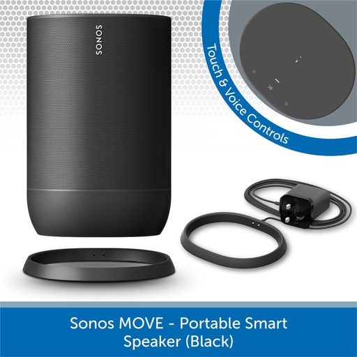 Sonos Move (Black) - Portable Smart Speaker Charging