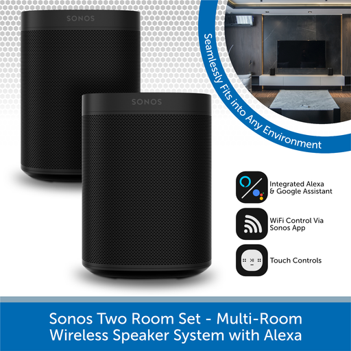Sonos Two Room Set - Multi-Room Wireless Speaker System with Alexa