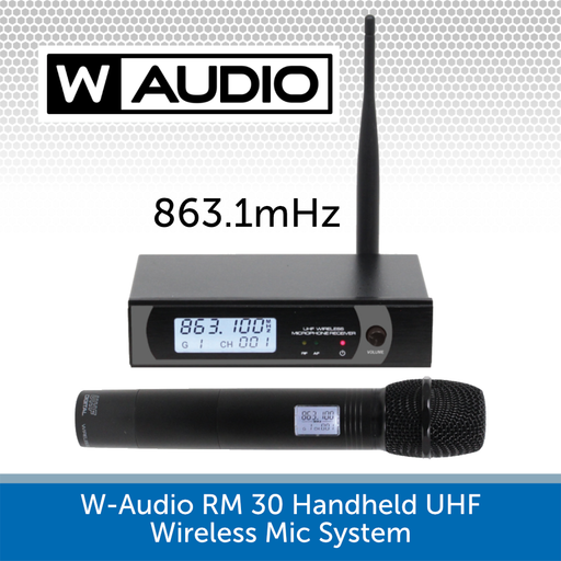 W-Audio RM 30 Handheld UHF Wireless Microphone System (863.1mHz)