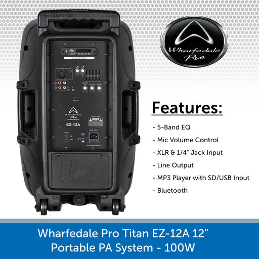 Wharfedale Pro Titan EZ-12A 12" Portable PA System 100W