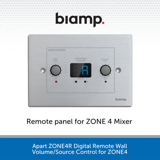 Apart ZONE4R Digital Remote Wall Volume/Source Control for ZONE4