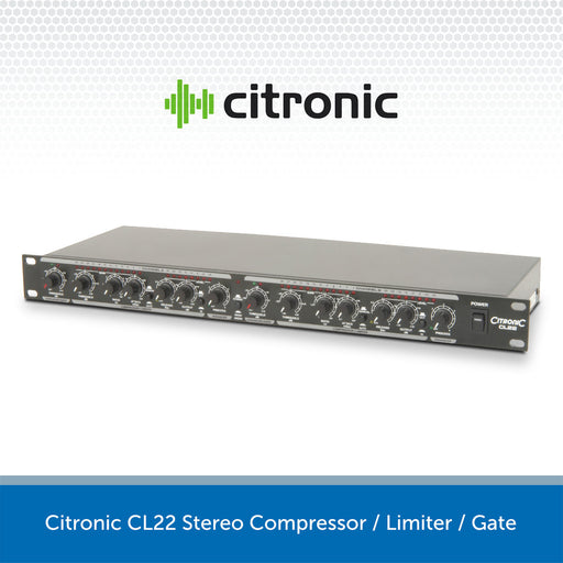Citronic CL22 Stereo Compressor / Limiter / Gate
