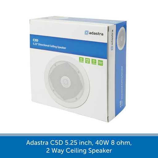 A box for a Adastra C5D 5.25 inch, 40W 8 ohm, 2 Way Ceiling Speaker