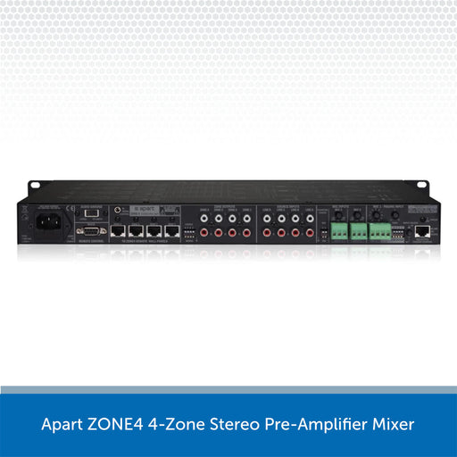 Apart ZONE4 4-Zone Stereo Pre-Amplifier Mixer