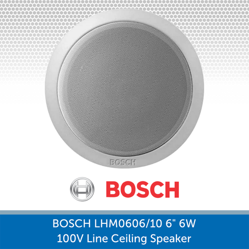 Bosch LHM0606/10 6-inch Ceiling Speaker for Background Music and Voice, 6W, 100V Line