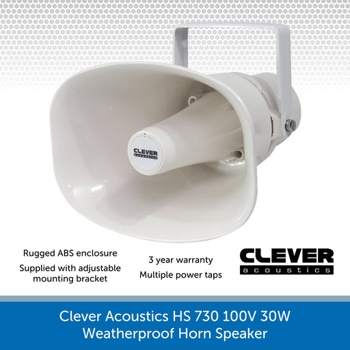 Clever Acoustics HS 730 100V 30W Weatherproof Horn Speaker
