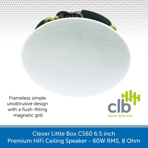 Clever Little Box CS60 6.5 inch Premium HiFi Ceiling Speaker - 60W RMS, 8 Ohm