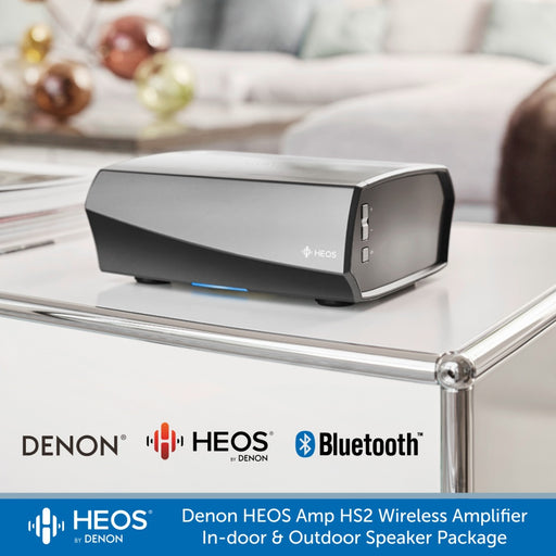 Denon HEOS Amp HS2 Wireless Amplifier with In-door & Outdoor Speaker Package
