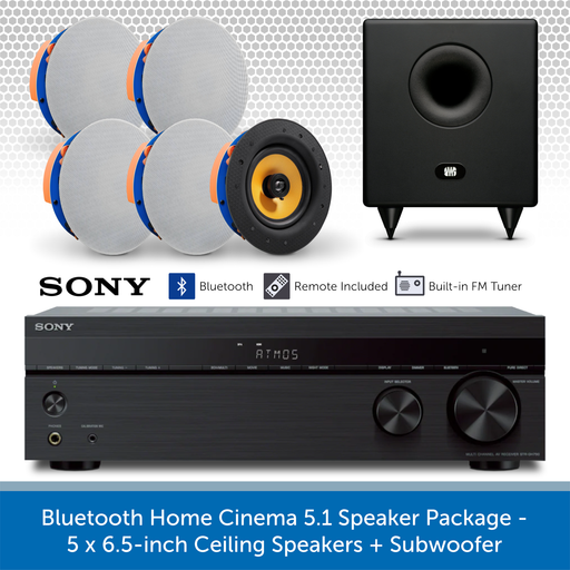 5.1 Bluetooth Home Cinema Ceiling Speaker + Subwoofer Package with Dolby Atmos