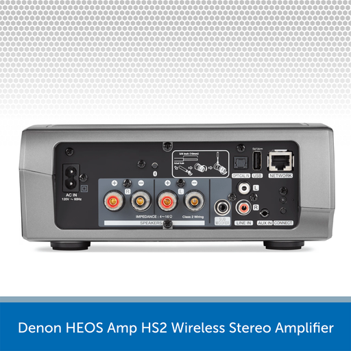 Denon HEOS Amp HS2 Wireless Stereo Amplifier rear