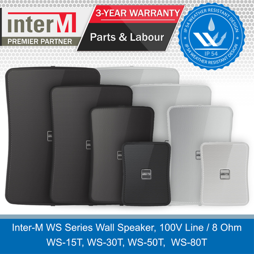 Inter-M Premium Weatherproof Outdoor Wall Speakers