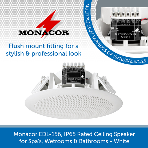 Monacor EDL-156, IP65 Rated Ceiling Speaker