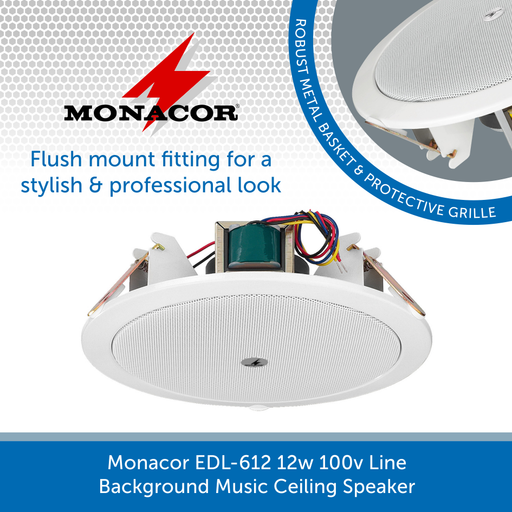 Monacor EDL-612 flush mount ceiling speaker