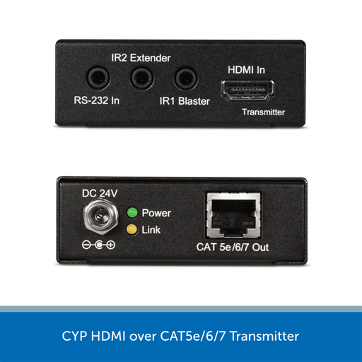 CYP HDBaseT PU-515PL-TX - HDMI over CAT5e/6/7 Transmitter with PoC & 2-way IR