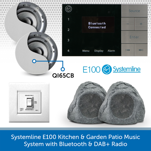 Systemline E100 Kitchen & Garden Patio Music System with Bluetooth & DAB+ Radio