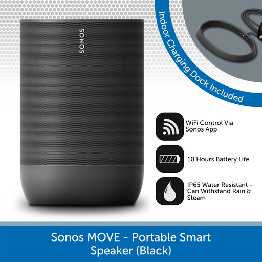Sonos Move (Black) - Portable Smart Speaker
